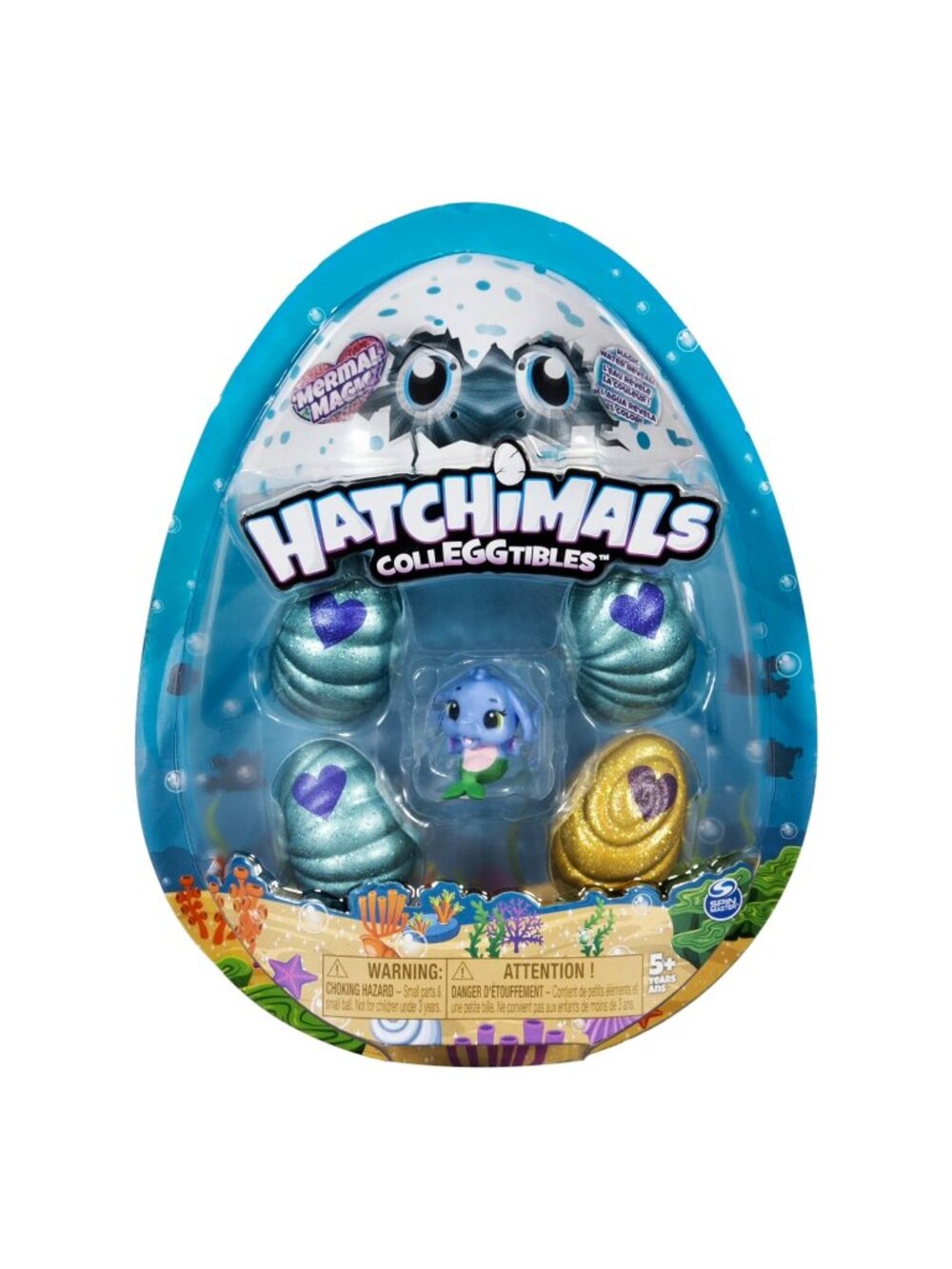 Hatchimals CollEGGtibles Mermal Magic 4 Pack + Bonus Surprise Eggs Kids 5+